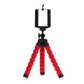 Flexible octopus tripod with wrapped legs holding smartphone, showing black colour option