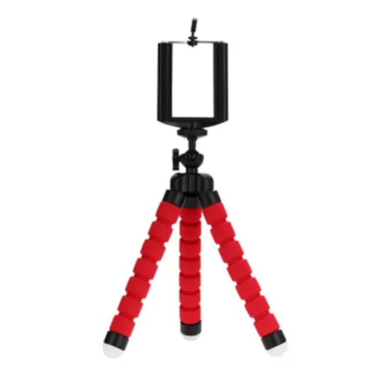 Flexible octopus tripod with wrapped legs holding smartphone, showing black colour option
