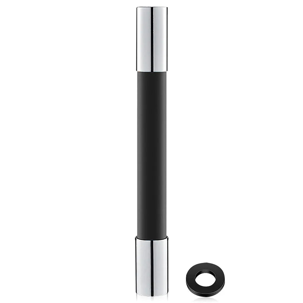 Faucet extension extender with 360 degree rotation, stainless steel, black finish, 20cm length