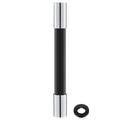 Faucet extension extender with 360 degree rotation, stainless steel, black finish, 20cm length