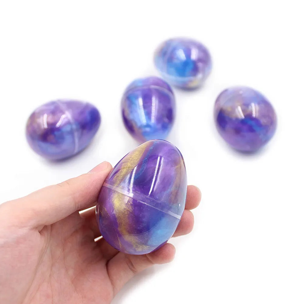 Crystal soft slime ball in blue and green colours made of resin, 50g weight