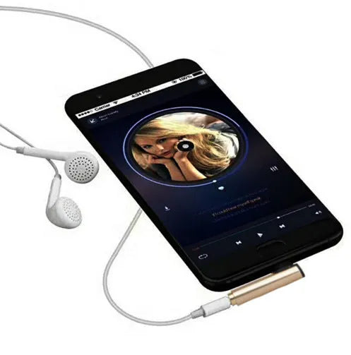 Aluminium alloy audio charging adapter with Type-C plug in multiple colour options