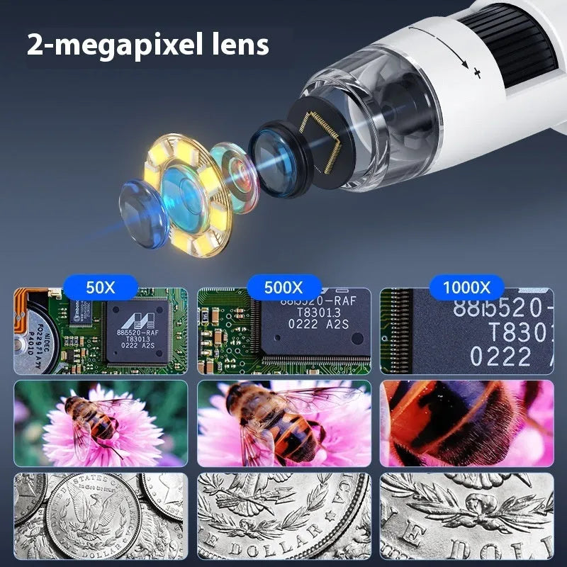 HD mobile phone repair microscope 100x magnification with lithium battery inskam306