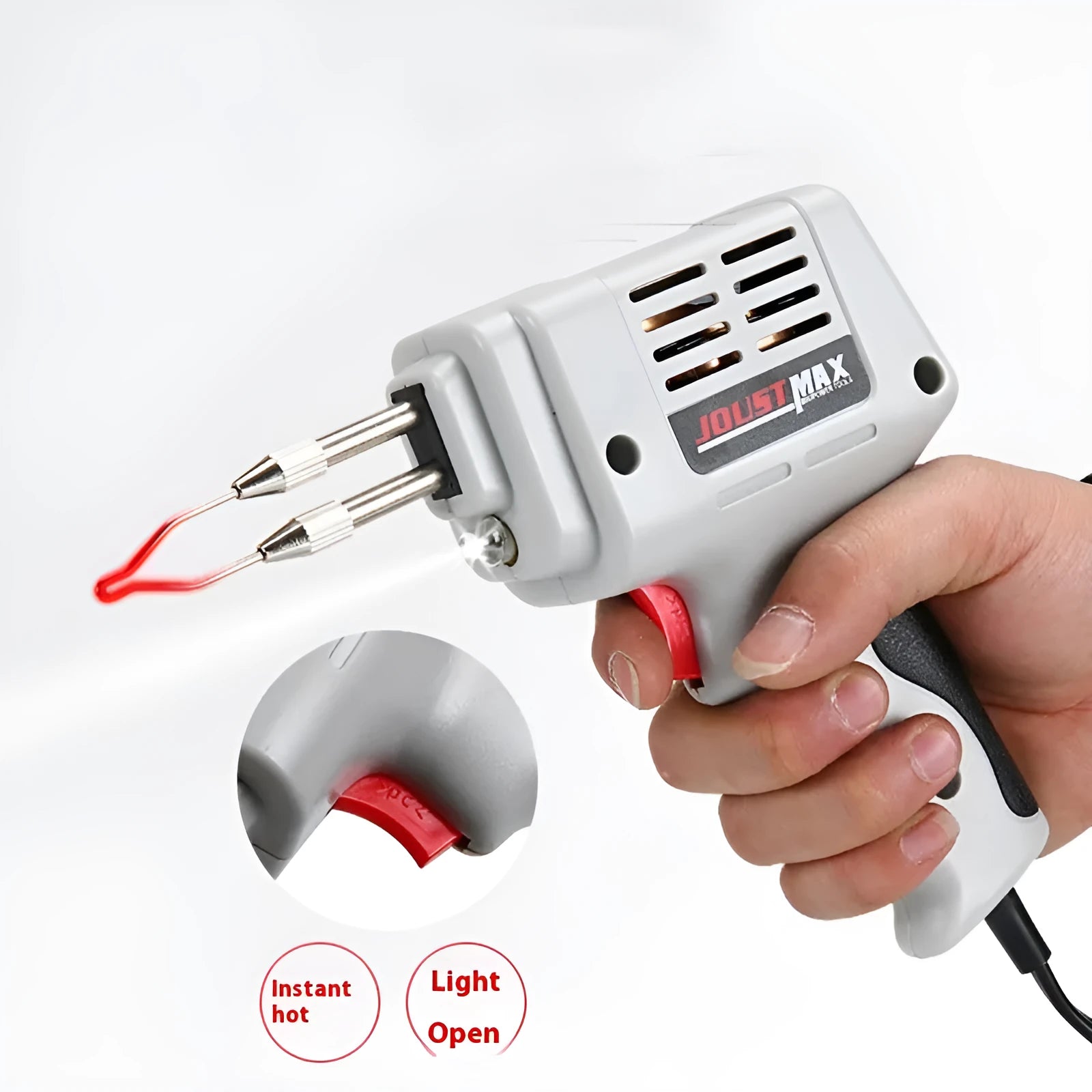 100W internal thermal handheld soldering gun with iron head and simple toolbox set