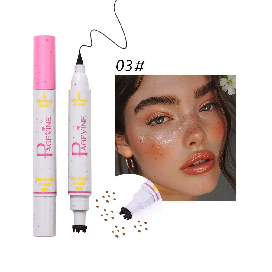 Women's double-headed brown liquid eyeliner with fleck removal pen, standard size, four style options