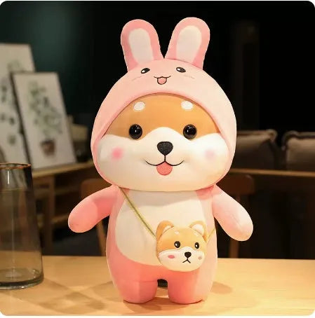 65cm mascot plush toy cartoon doll in black with anime pattern