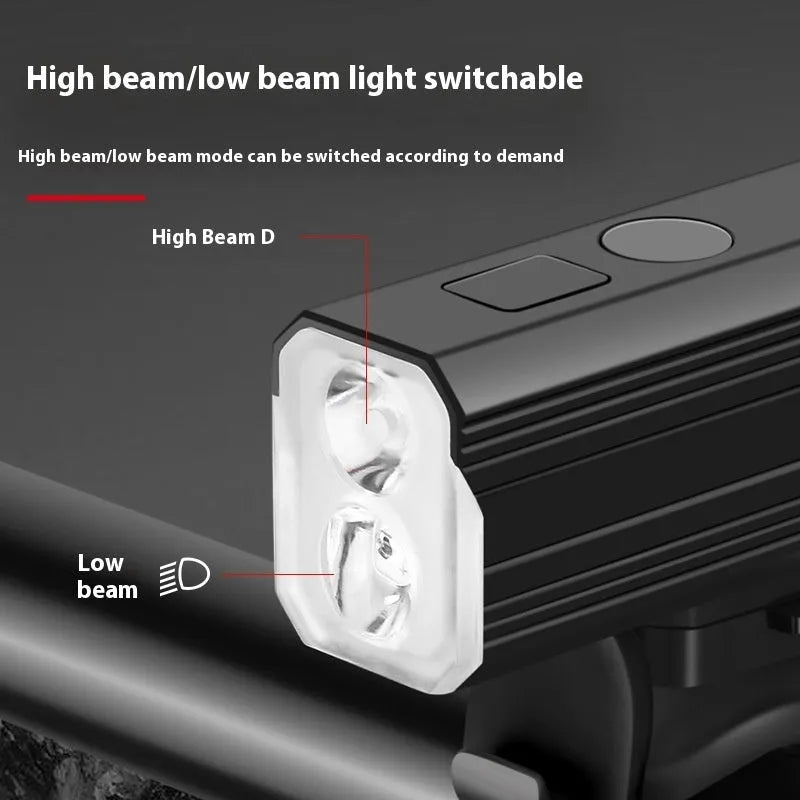 Aluminium alloy bicycle headlights with silicone mounting bracket showing 400 lumen brightness rating
