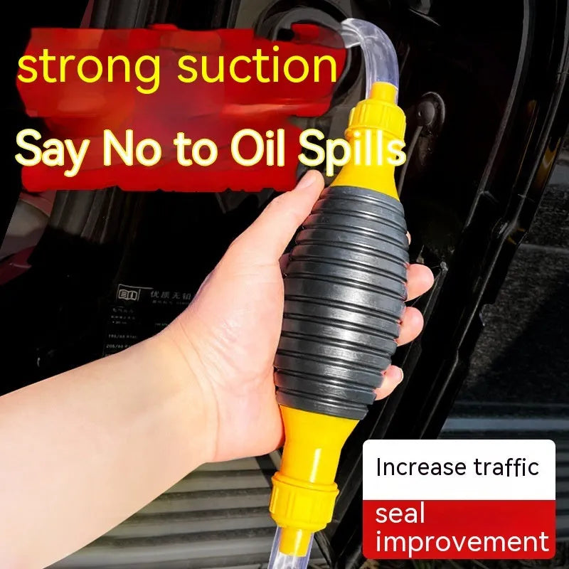 Manual oil suction pipe set with rubber ball pump and multiple pipe length options