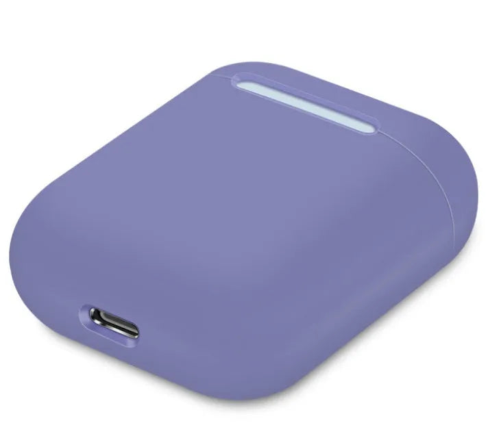Silicone protective sleeve for AirPods charging case in split design showing colour options