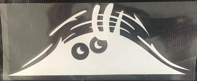 Four self-adhesive body sticker designs: colourful smiley, black angry face, black smiley, and white smiley.
