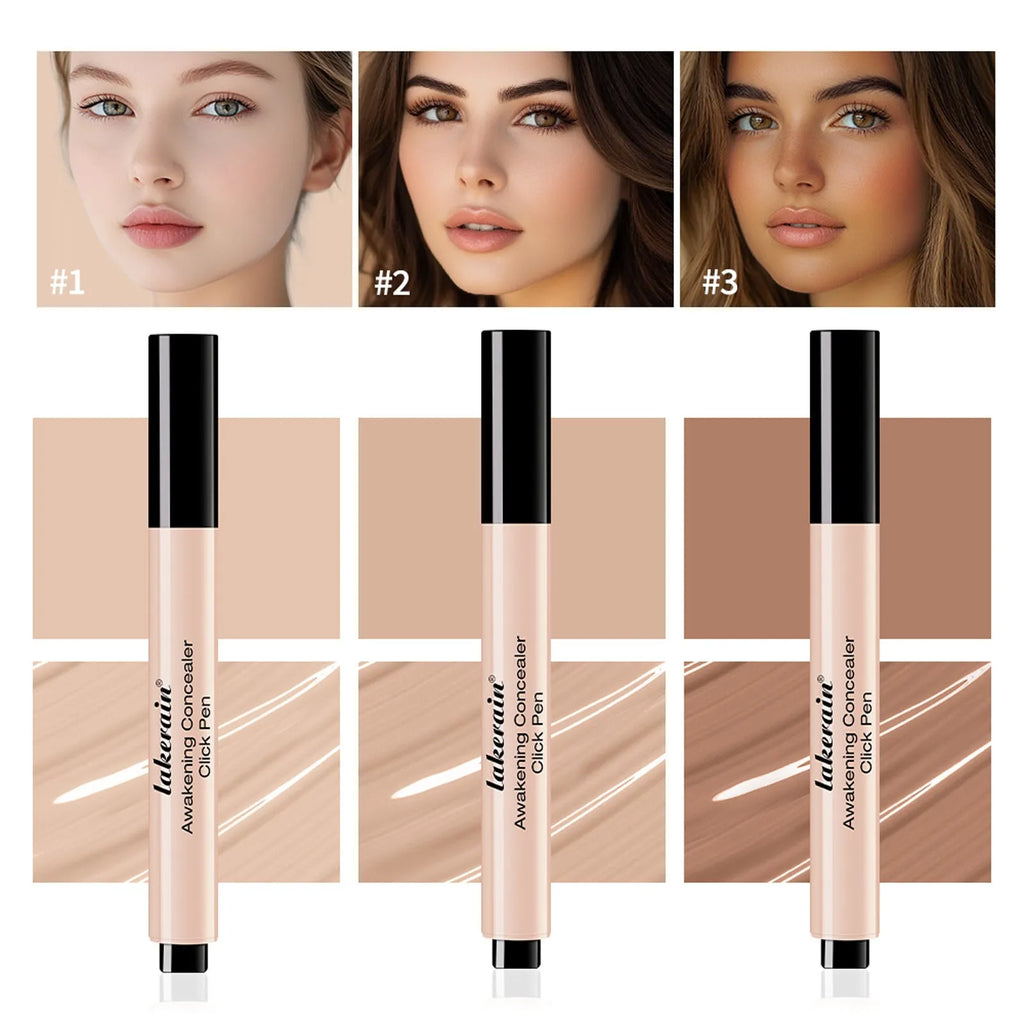 Brightening concealer pen in 18g with moisturising formula, available in three shades: Ivory Glow, Warm Beige, Rich Chestnut