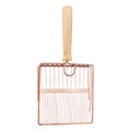 Stainless steel cat litter shovel with wooden handle in three design options