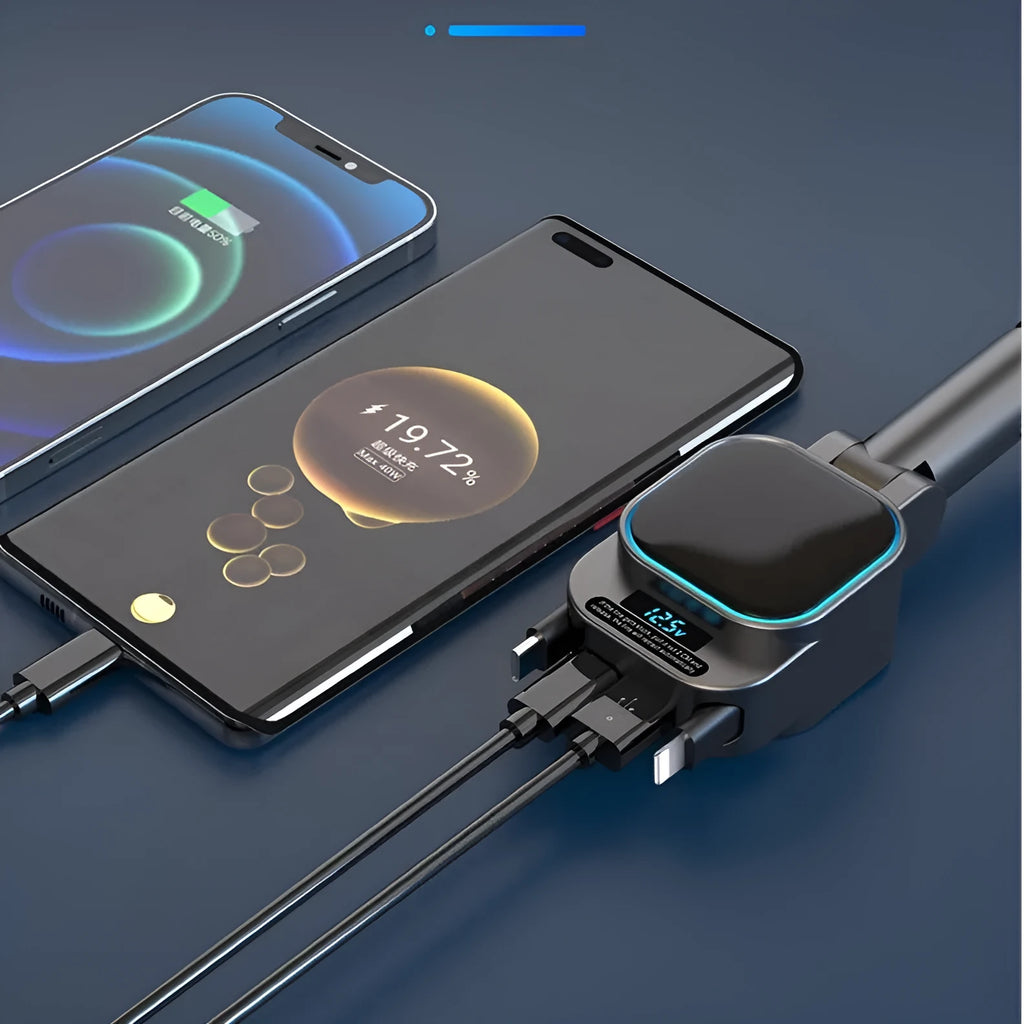 SC07 digital quick charge USB car charger with four ports and Type-C output