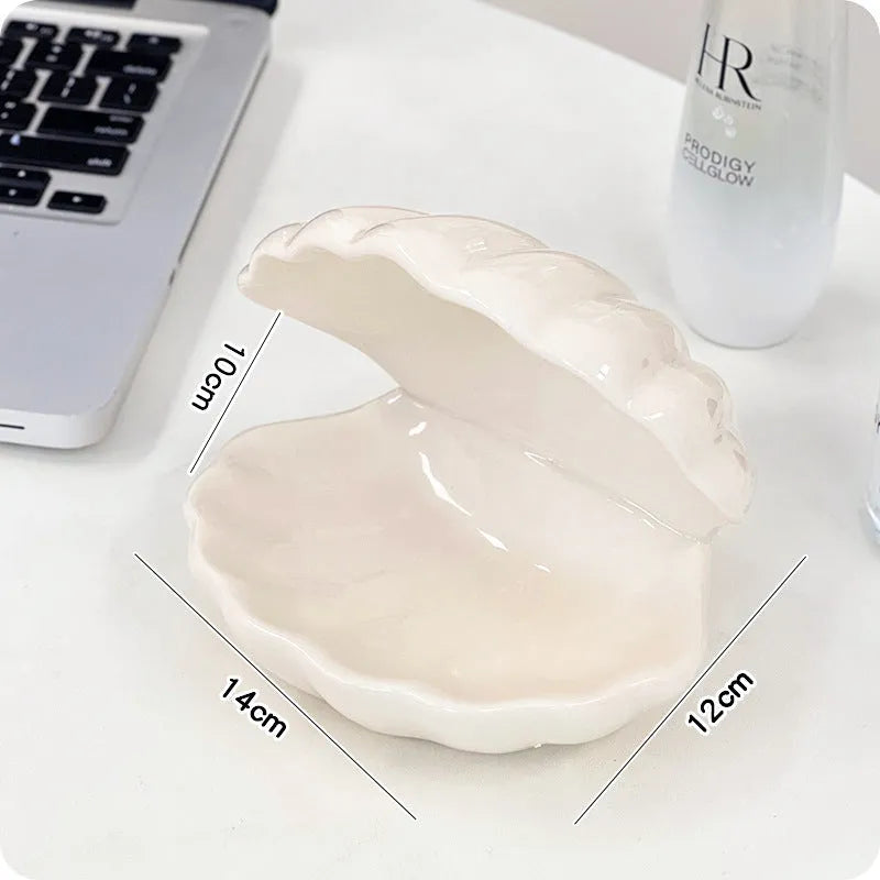 White porcelain decorative tray with optional small night light in pink or white colour options.