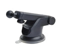 Universal car phone and navigation bracket with telescopic adjustable long rod on a dashboard.