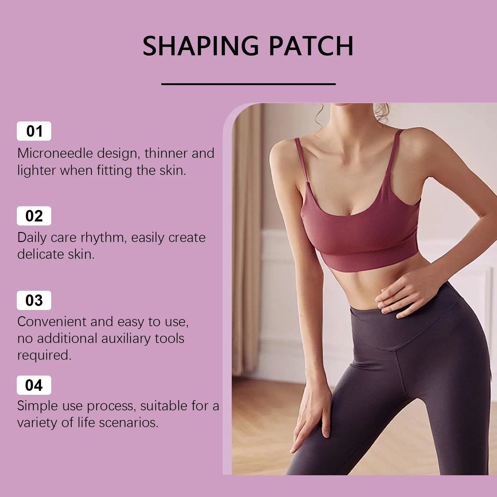 Pack of four microneedle adhesive skin care patches with aloe and mint ingredients.