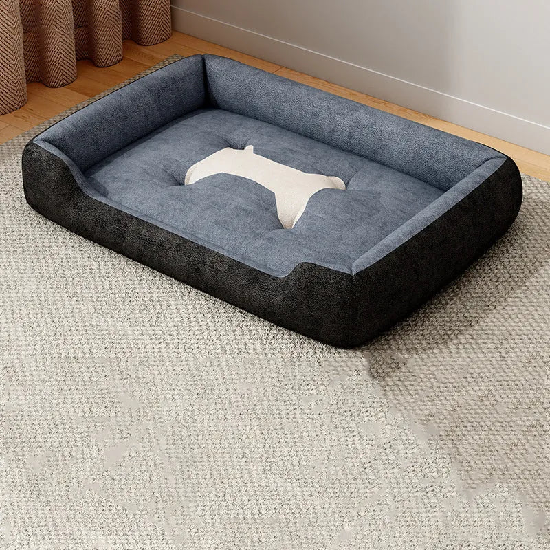 Rectangular pet bed or sofa mat for dogs and cats, shown in multiple sizes and colour options.