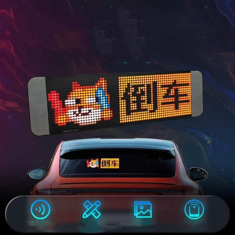 LED message board display with remote control featuring full-colour screen and multiple control options