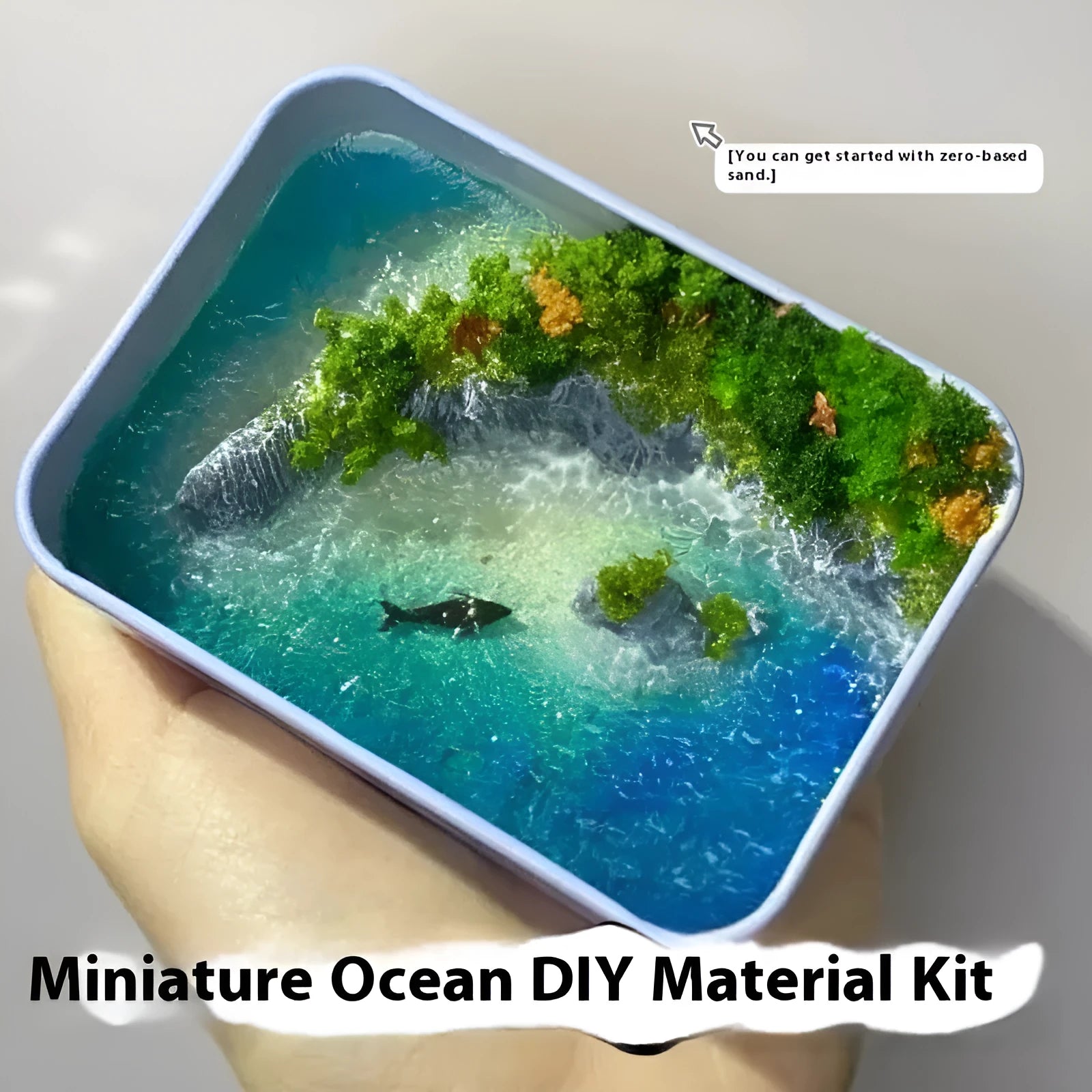 DIY bamboo marine landscape model ornament for aquarium diorama projects.