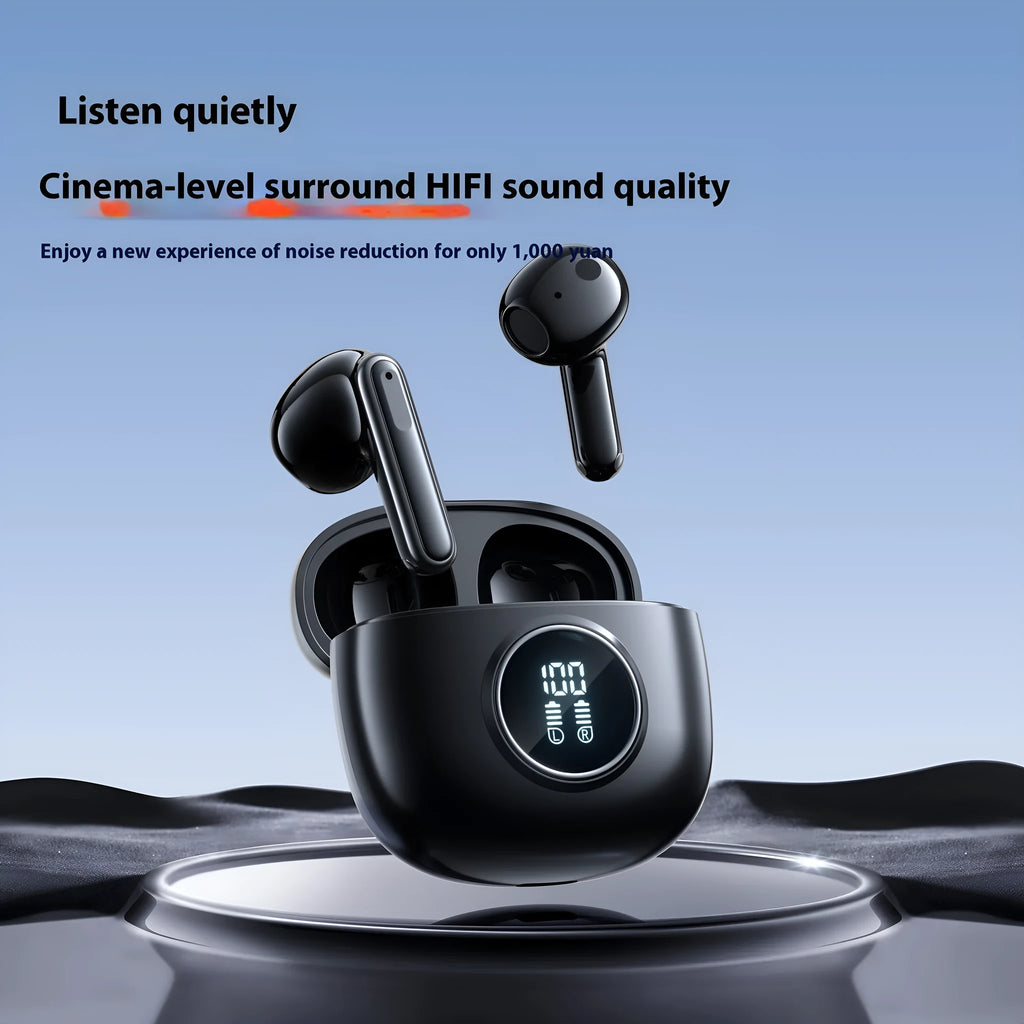 E40 TWS wireless Bluetooth headset with digital display charging case, e-sports in-ear design, black or white