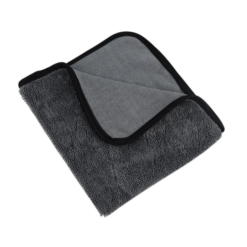 Grey 40x40cm microfiber car wash towel for automotive drying