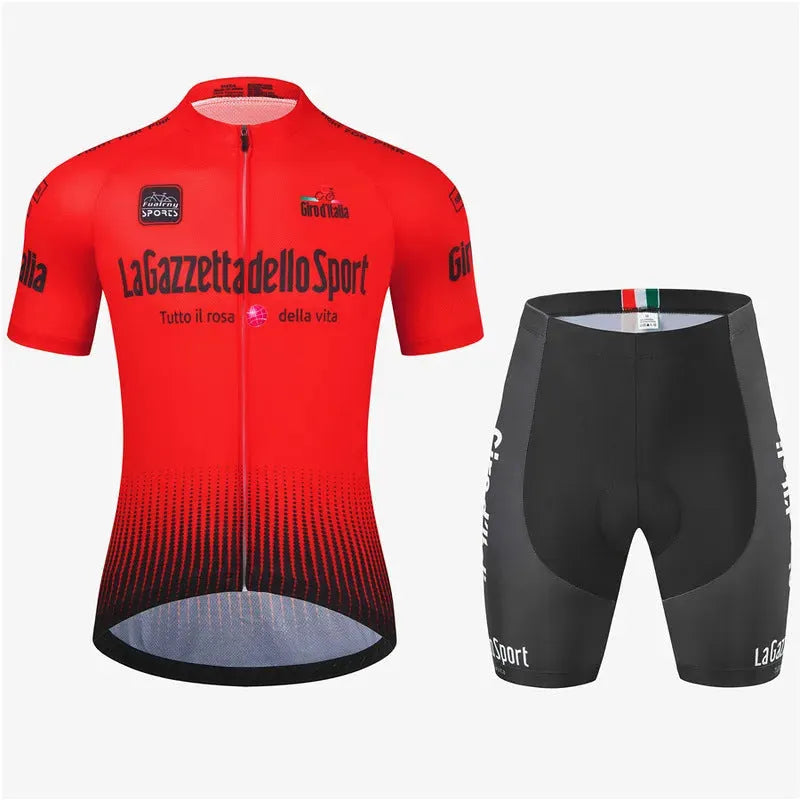 Short sleeve cycling jersey in breathable polyester fabric for summer road biking