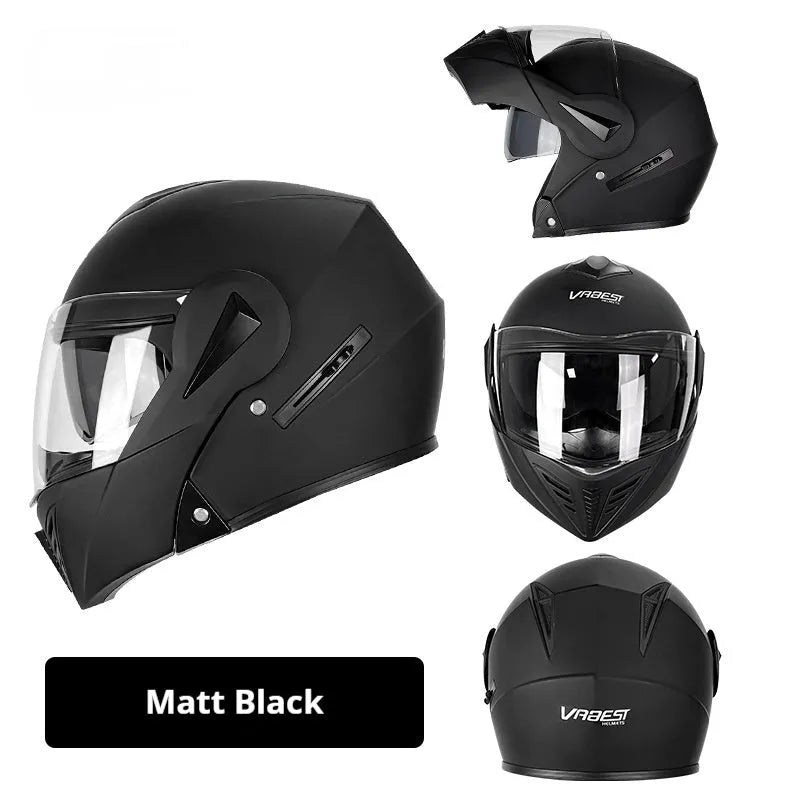 Winter motorcycle helmet ABS shell for men and women commuting blue black white red matte available sizes M 2XL