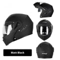 Winter motorcycle helmet ABS shell for men and women commuting blue black white red matte available sizes M 2XL