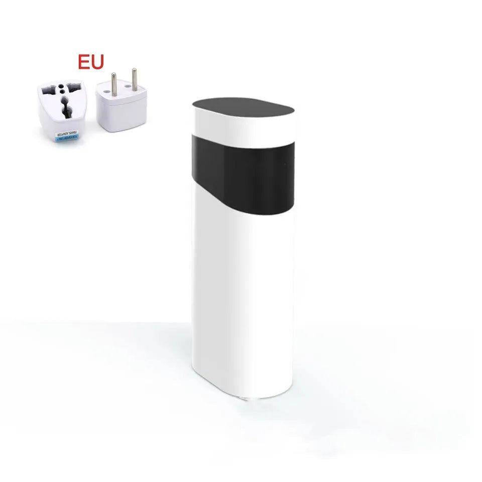 Black or green compact desktop instant water dispenser with digital display and water tank.