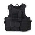 Amphibious tactical vest in 1000D Oxford nylon with back loops for hydration bag, one size, multiple camouflage colours