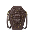 Halloween messenger crossbody bag with 3D embossed pocket in PU leather available in six colours