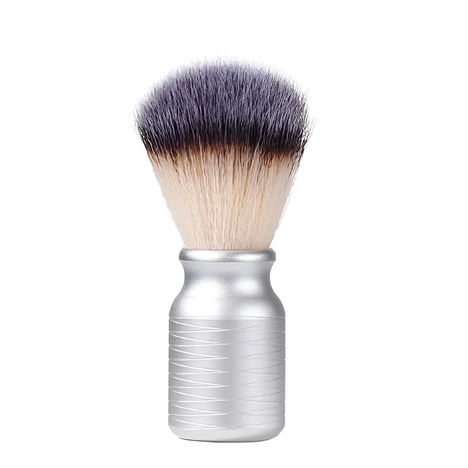Men's metal beard brush with soft foam bristles for grooming