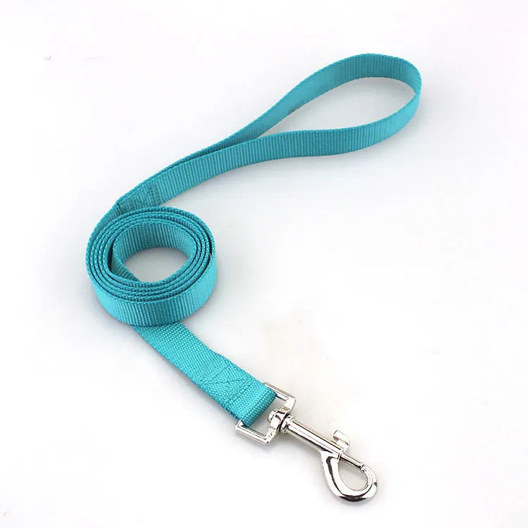 Solid colour polyester dog hand holding rope in various colours and sizes for pet walking