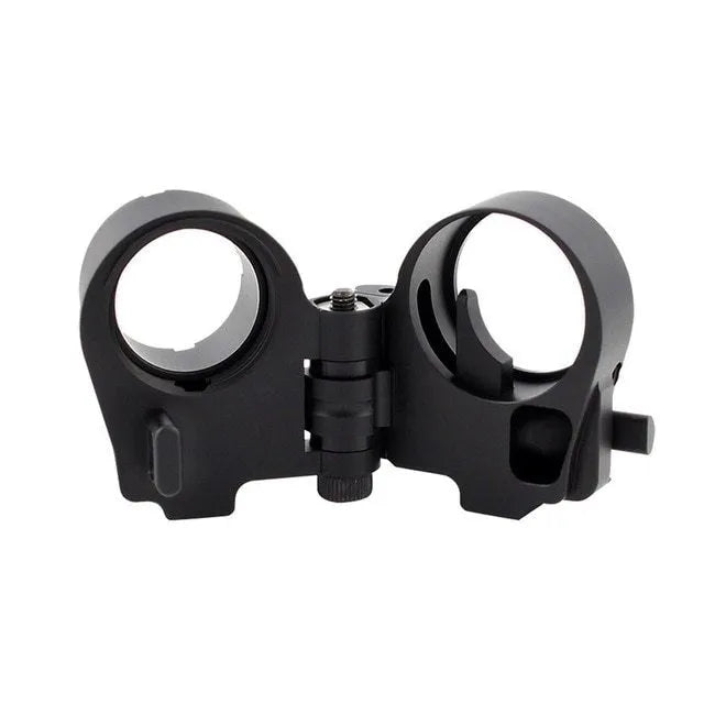 CNC machined aluminium third generation folding stock adapter with black DLC finish for AR-15 and AR-10 rifles