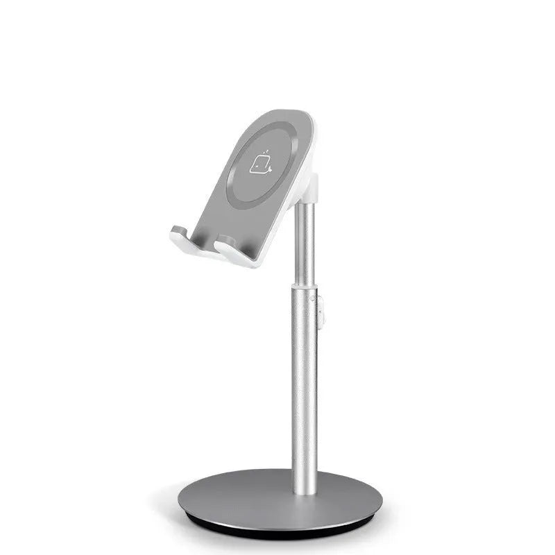 Silver metal S1 desktop stand holding a mobile phone