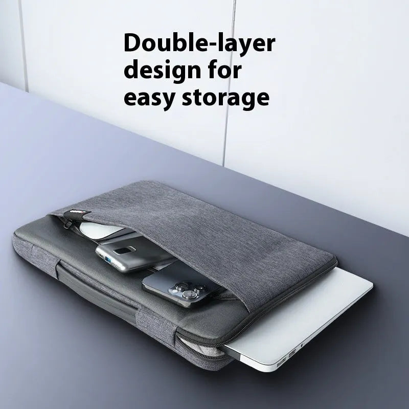 Solid colour leisure versatile portable notebook computer bag liner with plush polyester outer for 14 inch laptop