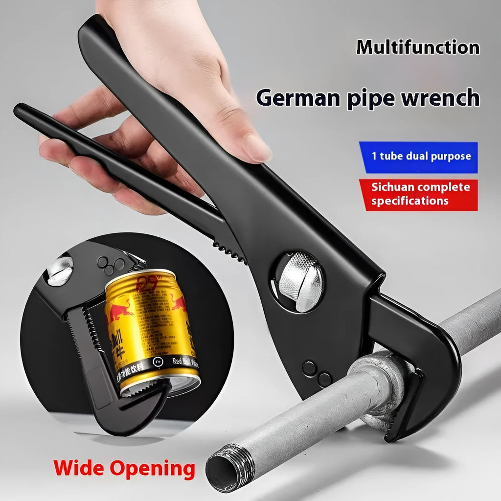 European-style heavy-duty plastic steel pipe wrench nipper with high carbon steel blade, 9 inch model