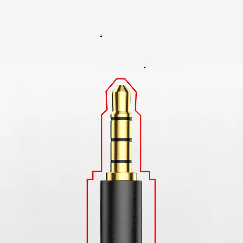 Black nylon braided 3.5mm aux extension cable coiled on a surface, 1.5 metre length