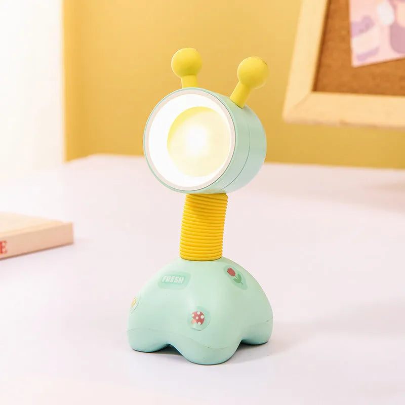 DIY magnetic cartoon desk night light with adjustable lighting in 10.5cm plastic housing