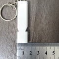 Silver and gold aluminium alloy outdoor survival whistle with double hole design
