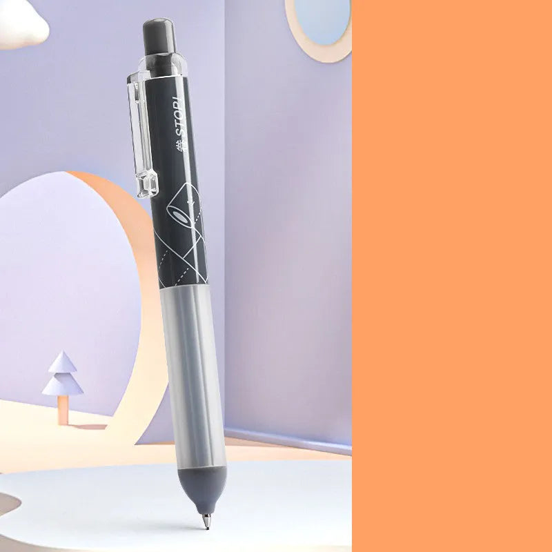 Black and white 0.5mm mechanical pencils showing cloud grip detail on the plastic barrel.