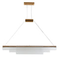 Modern glass pendant lamp with iron body and LED light for restaurant or bar ceilings