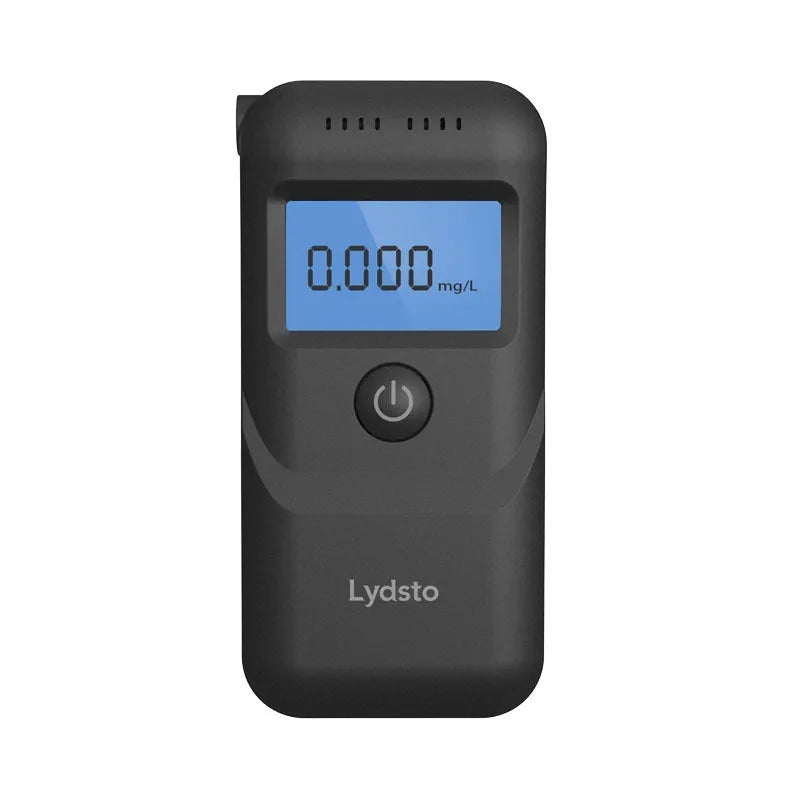 Black portable alcohol breath tester for household drunk driving detection