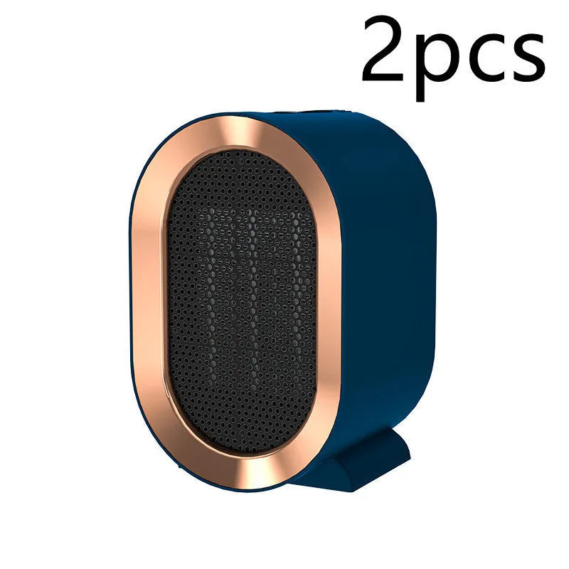 Desktop ceramic heater in choice of colours with mechanical two-speed controls
