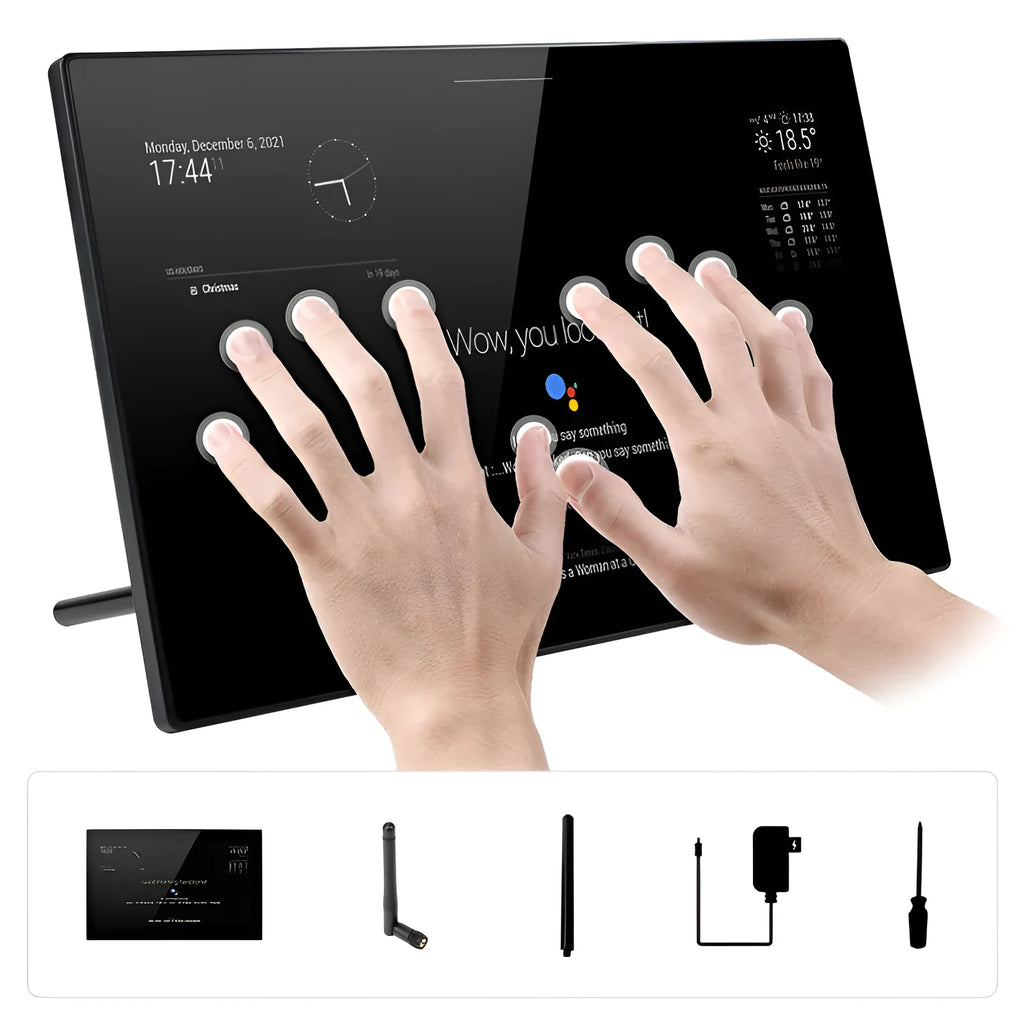 13.3-inch ABS voice assistant touch display unit for smart mirror integration.