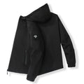 Outdoor wild jacket in black, long sleeves, 100% polyester for spring and autumn wear