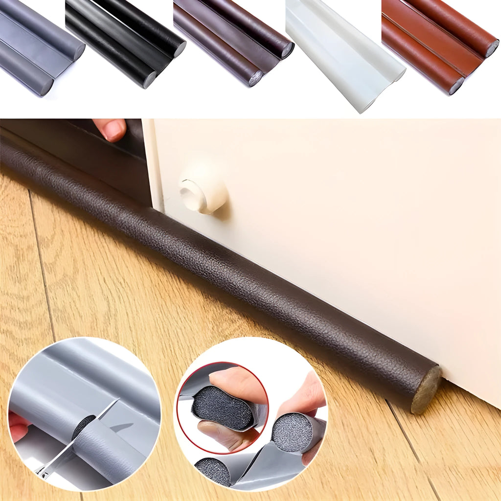 96cm flexible door bottom sealing strip in black for draft and noise protection