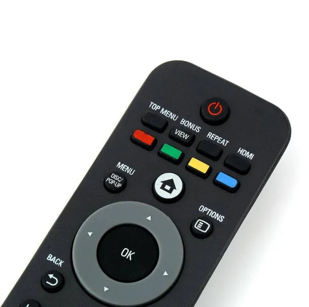 Universal remote control for PHILIPS Blu-ray disc player, black plastic, 18.5 x 4.7cm, compatible with BDP7500 models