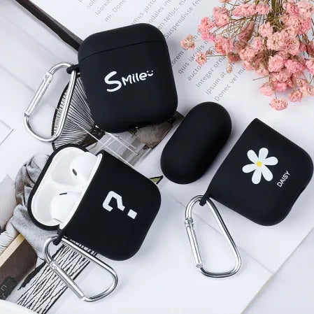 AirPods case cover in PC plastic with decorative styles compatible with iPhone wireless headsets