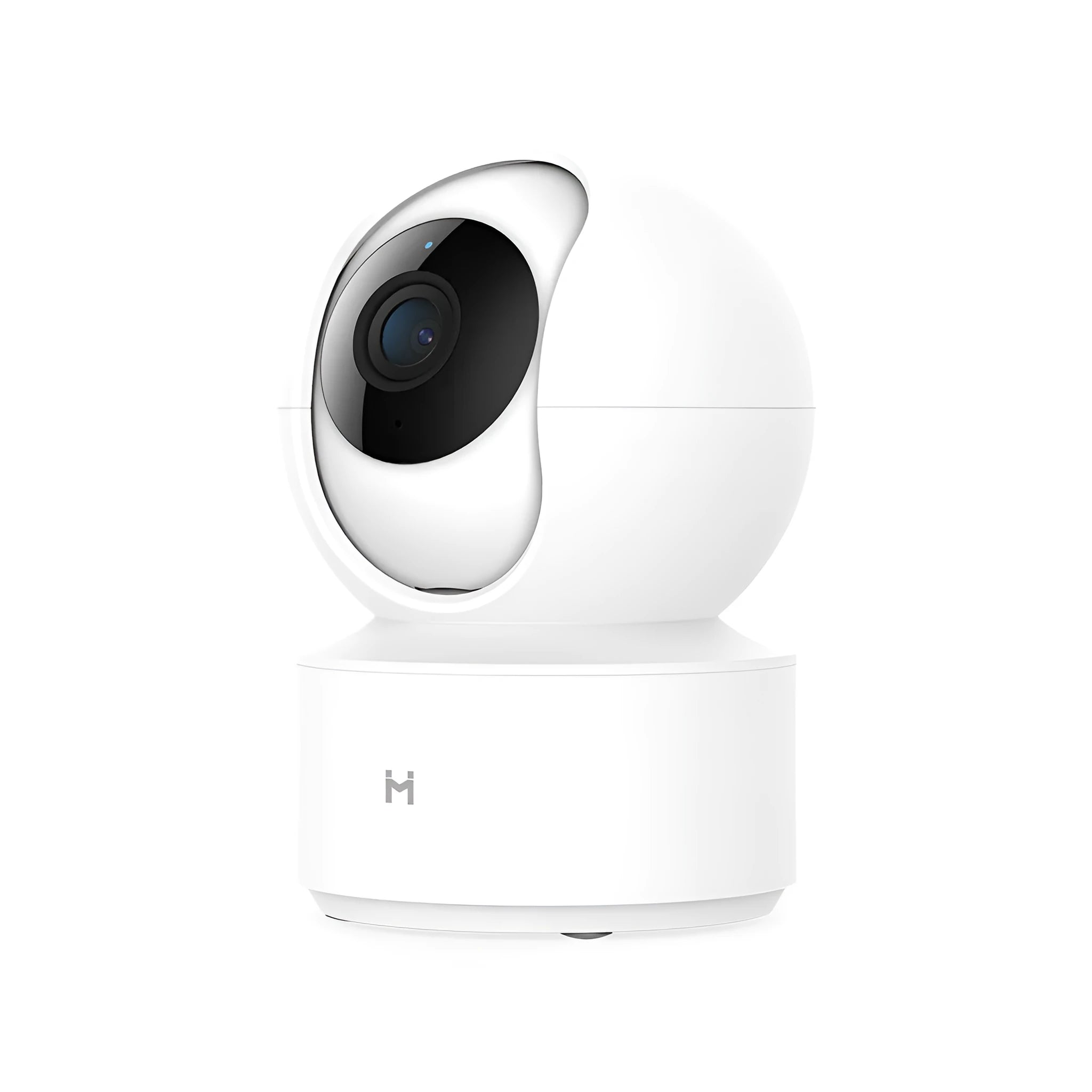 White Xiaobai smart security camera showing front view with lens